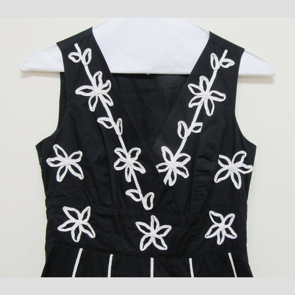 Charter Club Black Dress with white floral accents - Picture 2 of 6